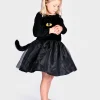 Den Goda Fen Kattekjole- og ører, str. 4-6 år| Halloween|Fastelavn