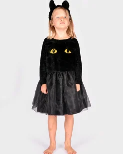 Den Goda Fen Kattekjole- og ører, str. 4-6 år| Halloween|Fastelavn