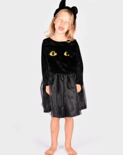 Den Goda Fen Kattekjole- og ører, str. 4-6 år| Halloween|Fastelavn
