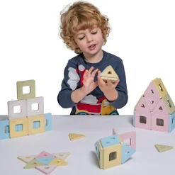Polydron KinderMag | Startsæt | 48 dele| Tumlinge Legetøj|Magnetlegetøj & Magnetbyggesæt