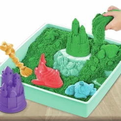 Kinetic Sand ®  - Sandbox grøn, 454 gram|Børn Taktil / Følesans|Anti-Stress Ting