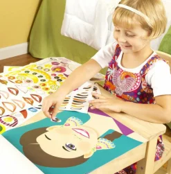 Melissa & Doug Klistermærkebog - Lav ansigter| Legetøj Til Ferien|Tegne- & Malegrej