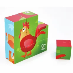 Hape Klodspuslespil m. 9 klodser - Bondegård| Tumlinge Legetøj|Puslespil