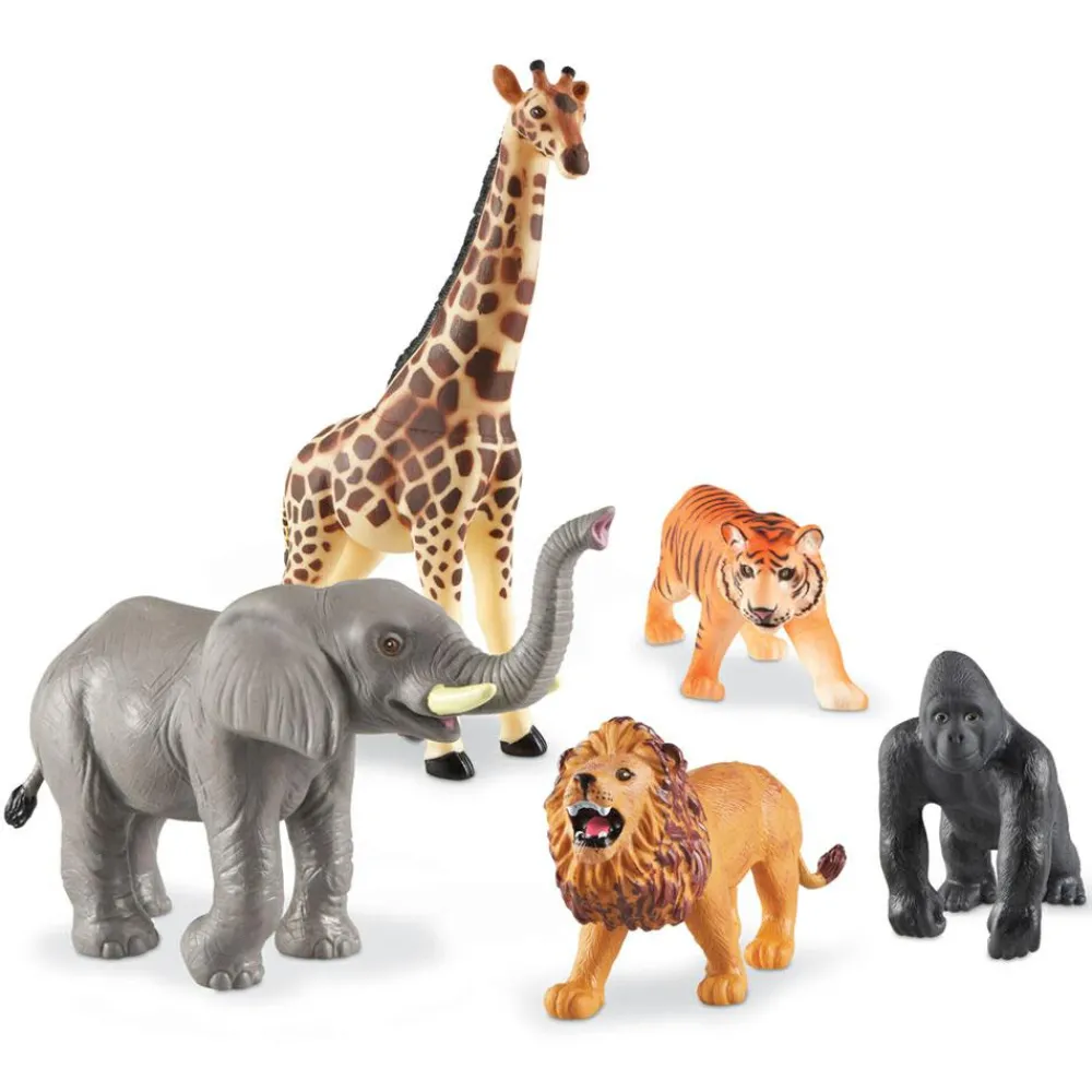 Learning Resources Kæmpe jungledyr, 5 stk| Tumlinge Legetøj|Dyrefigurer