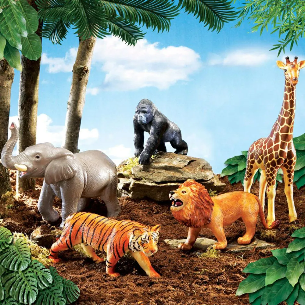 Learning Resources Kæmpe jungledyr, 5 stk| Tumlinge Legetøj|Dyrefigurer