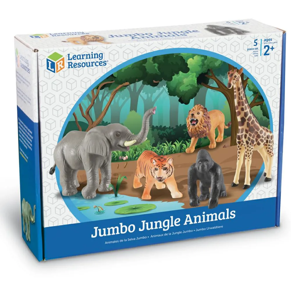 Learning Resources Kæmpe jungledyr, 5 stk| Tumlinge Legetøj|Dyrefigurer