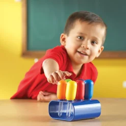 Learning Resources Kæmpe pipette med stativ, 6 stk.| Finmotorik|Naturvidenskab