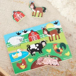Melissa & Doug Knoppuslespil i træ| Vis Alle Varer (Særlige Behov)|Finmotorik