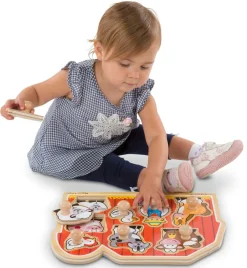 Melissa & Doug Knoppuslespil Jumbo - Bondegård| Vis Alle Varer (Særlige Behov)|Logik & Talforståelse