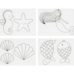 Creativ Company Krympeplast m. motiver - Havfrue, 4 ark| Kreativ Leg