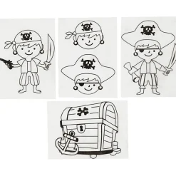 Creativ Company Krympeplast m. motiver - Pirater, 4 ark| Kreativ Leg