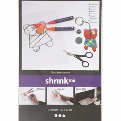 Creativ Company Krympeplast transparent blank - 20x30 cm, 10 ark| Kreativ Leg|Tegne- & Malegrej
