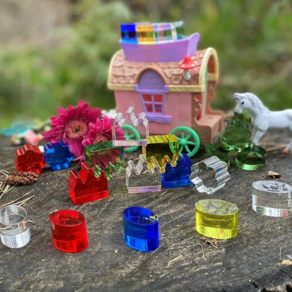tickit® Krystalformer - Farve, 30 dele| Montessori|Lysborde