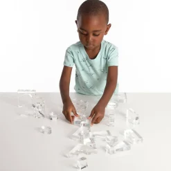 tickit® Krystalformer - Transparent, 25 stk| Montessori|Lysborde