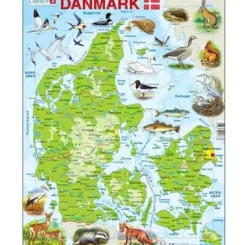 Larsen puslespil -Danmarkskort| Naturvidenskab|Puslespil