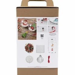Creativ Company Lav julekugler m. perlefigurer, 6 stk| Jul