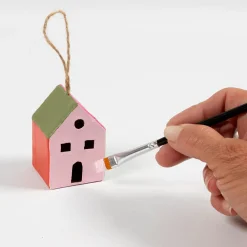 Creativ Company Lav juleophæng med julehuse, 4 stk| Jul