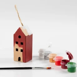 Creativ Company Lav juleophæng med julehuse, 5 stk| Jul