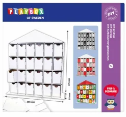 Playbox Lav selv skuffedarium m. 24 skuffer| Kreativ Leg|Jul