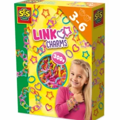 SES Creative Lav smykker med link charms, 300 stk| Lav Selv Smykker|Kreativ Leg