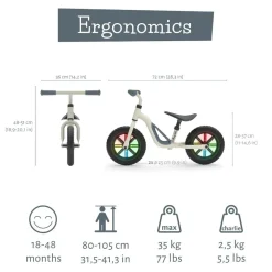 Chillafish Løbecykel Charlie GLOW - Beige (18 mdr - 4 år)| Tumlinge Legetøj|Løbecykler