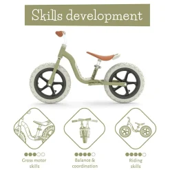 Chillafish Løbecykel Charlie LUX  - Oliven (2-5 år)| Tumlinge Legetøj|Løbecykler