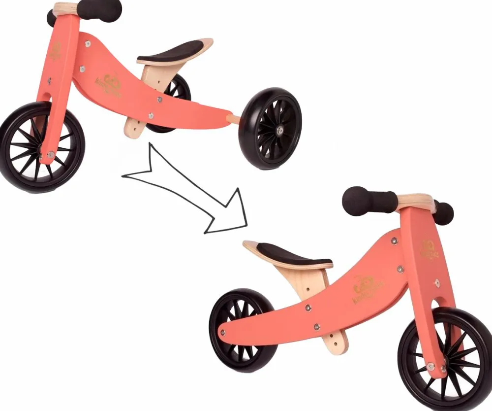 Kinderfeets Løbecykel - Tiny Tot 2-i-1, Koral| Løbecykler|Babylegetøj
