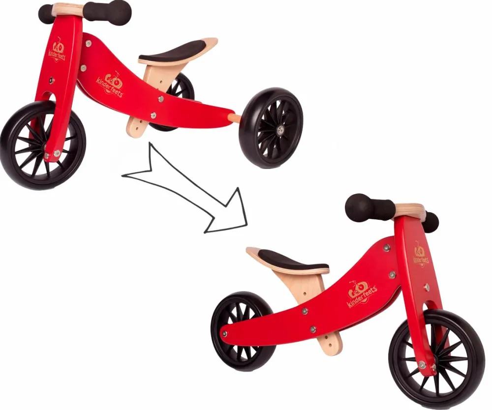 Kinderfeets Løbecykel - Tiny Tot 2-i-1, Rød| Løbecykler|Babylegetøj