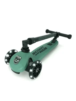 Scoot & Ride Løbehjul - Highwaykick 3 m. LED, Forest| Løbehjul