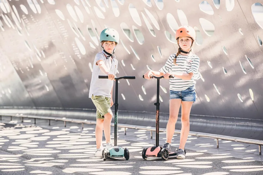 Scoot & Ride Løbehjul - Highwaykick 5 m. LED, Peach| Løbehjul
