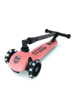 Scoot & Ride Løbehjul - Highwaykick 3 m. LED, Peach| Løbehjul