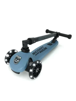 Scoot & Ride Løbehjul - Highwaykick 3 m. LED, Steel| Løbehjul