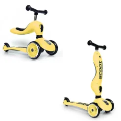 Scoot & Ride Løbehjul/Løbecykel - Highwaykick 1, Lemon| Grovmotorik|Løbehjul