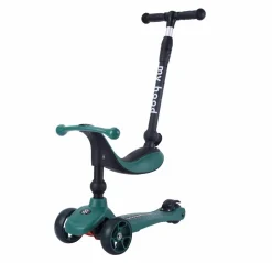 My Hood Løbehjul/Løbecykel - Kick'n'Ride, Mørkegrøn| Tumlinge Legetøj|Løbehjul