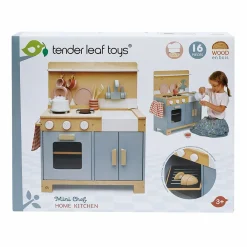 Tender Leaf Legekøkken i træ, 16 dele| Økologisk Eller Bæredygtig|Trælegetøj