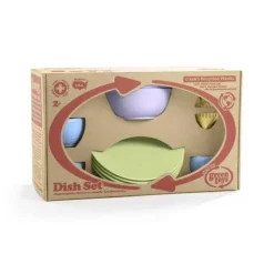 Green Toys Legekøkken tilbehør - Service og bestik, 24 dele| Montessori|Legekøkken & Legemad
