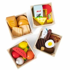 Melissa & Doug Legemad - Fødevarer i 4 kasser| Rolleleg|Legekøkken & Legemad