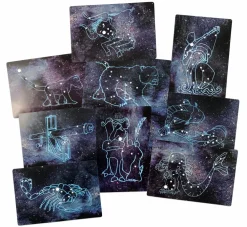 Lær stjernebilleder - Plakat + kort, 54 stk| Lysborde|Astronomi