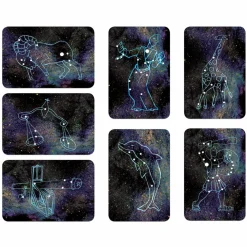 Lær stjernebilleder - Plakat + kort, 54 stk| Lysborde|Astronomi
