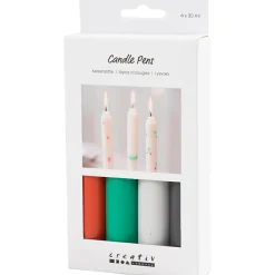 Creativ Company Lyspenne - Sort/grøn/lys grå/rød, 4 x 30 ml| Kreativ Leg