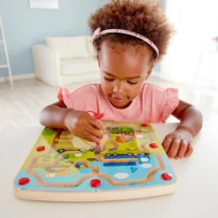 Hape Magnetisk labyrint - Byggepladsen| Logik & Talforståelse|Finmotorik