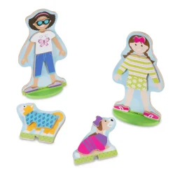 Melissa & Doug Magnetisk påklædningsdukke, Bedste veninder| Magnetlegetøj & Magnetbyggesæt|Dukker
