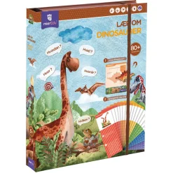 mierEdu Magnetleg - Lær om dinosaurer, 80+ dele| Dinosaur Legetøj|Magnetlegetøj & Magnetbyggesæt