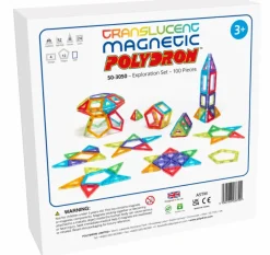Polydron MAG | Transparent | 100 dele| Skolesjov|Matematik & Leg