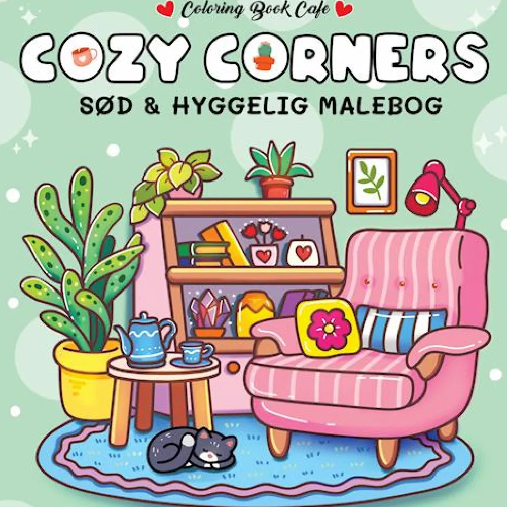 Malebog - Cozy Corners| Voksenværk|Legetøj Til Ferien