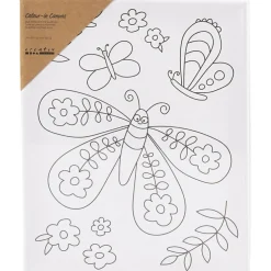 Creativ Company Malerlærred 24 x 30 cm - Smilende sommerfugl| Tegne- & Malegrej