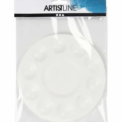 Creativ Company Malerpalette i plast - Ø 17 cm| Jul|Tegne- & Malegrej