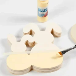 Creativ Company Mal påskeharer i træ - B: 16 cm.| Påske|Tegne- & Malegrej