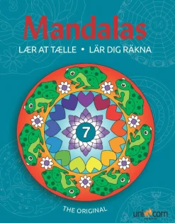 Mandalas malebog - Lær at tælle|Børn Mindfulness For Børn|Tegne- & Malegrej