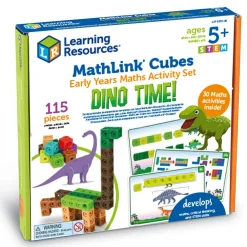 Learning Resources MathLink aktivitetssæt - Dinosaurer| Logik & Talforståelse|Stem Læringslegetøj